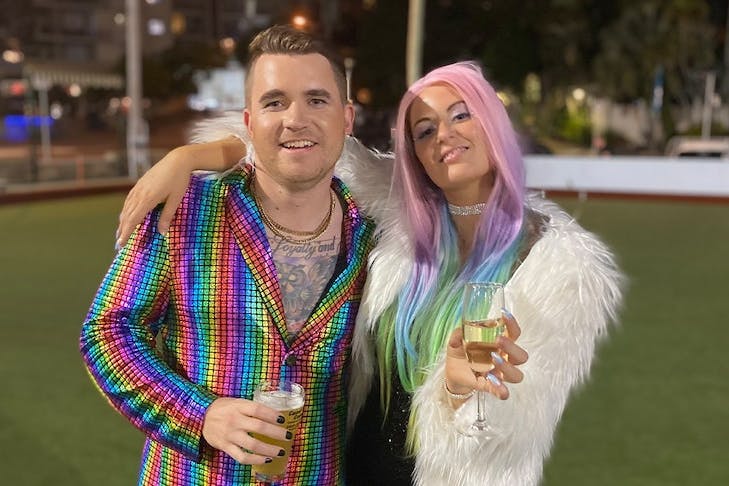 Two people in costumes